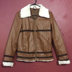 Brown Pleather Jacket